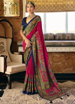 Pink Silk Trendy Saree
