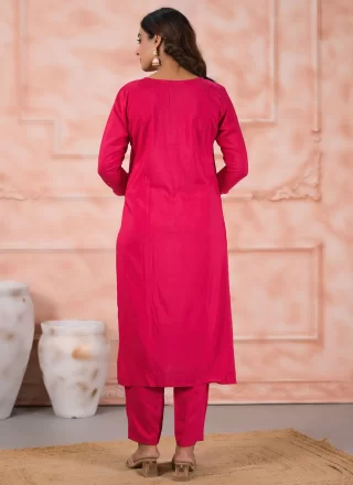 Pink Viscose Readymade Salwar Suit