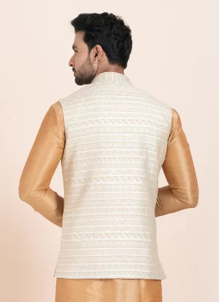 Preferable Cream Cotton Nehru Jackets