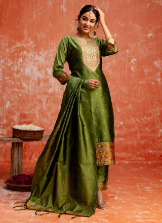 Prime Green Cotton Salwar Suit
