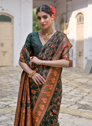 Print Work Pashnima Silk Contemporary Sari