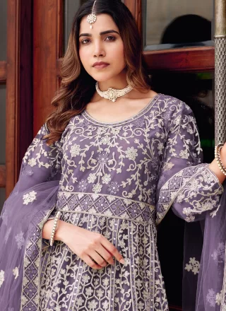 Purple Net Gown