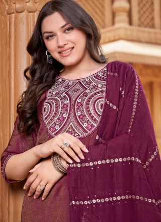 Purple Shimmer Salwar Suit