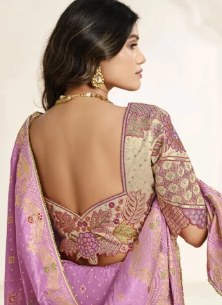 Purple Silk Contemporary Saree