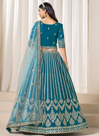Rama Art Silk Embroidered, Sequins and Zari Work Lehenga Choli