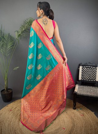 Rama Banarasi Silk Classic Sari with Weaving Work