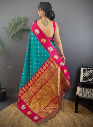 Rama Banarasi Silk Designer Sari