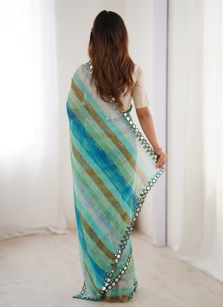 Rama Chiffon Trendy Saree