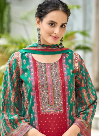 Rama Crepe Silk Readymade Style with Digital Print Work for Women