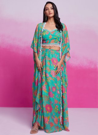 Rama Georgette Readymade Lehenga Choli