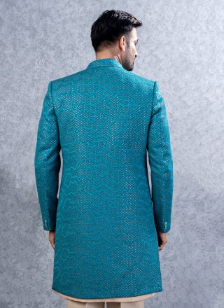 Rama Imported Kurta Payjama with Jacket with Lucknowi Work Work for Ceremonial