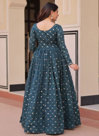 Rama Jacquard Jacquard Work  Designer Gown for Ceremonial