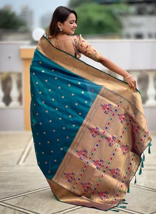 Rama Jacquard Work Silk Classic Sari