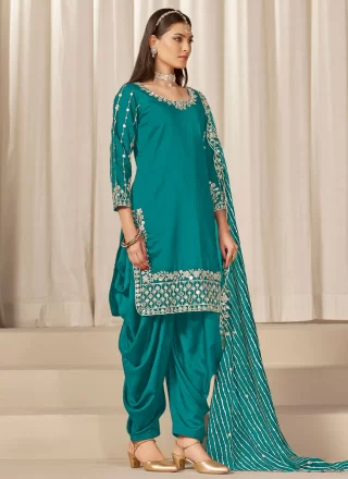 Rama Silk Salwar Suit 