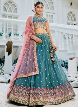 Rama Tissue Lehenga Choli