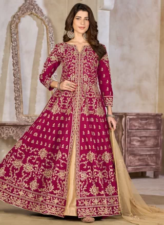 Rani Art Silk Floor Length Salwar Suit
