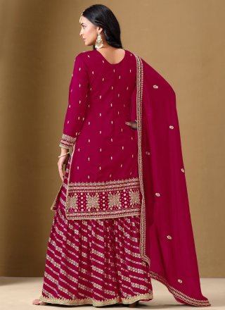 Rani Art Silk Readymade Salwar Suit with Embroidered, Sequins and Zari Work