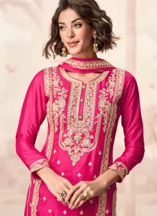 Rani Chinon Embroidered, Sequins and Zari Work Readymade Style