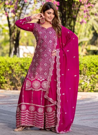 Buy Online Green Silk Straight Salwar Suit with Embroidered