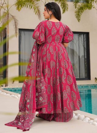 Rani Cotton Anarkali Suit with Digital Print Work