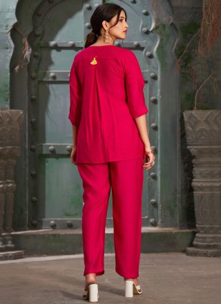 Rani Cotton Silk Fancy Work Casual Kurti for Ceremonial
