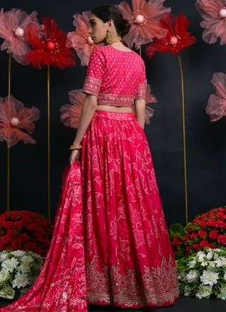 Rani Cut Dana, Embroidered, Print, Thread and Zardosi Work Viscose Lehenga Choli