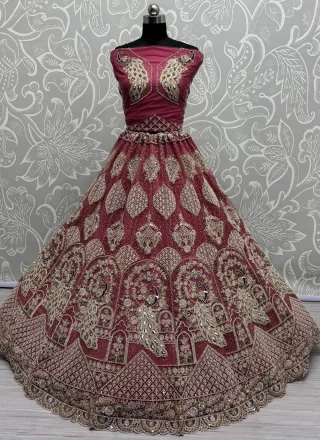 Rani Diamond, Dori, Fancy, Multi, Sequins, Thread and Zari Work Net A - Line Lehenga Choli