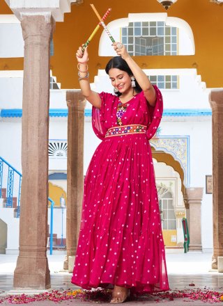 Rani Georgette  Designer Gown
