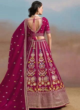 Rani Georgette Dori, Embroidered, Multi, Sequins, Thread and Zari Work Lehenga Choli