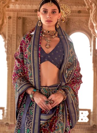 Rani Georgette Traditional Saree