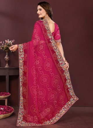 Rani Georgette Trendy Saree