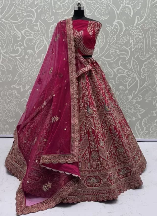 Rani Matka Silk Lehenga Choli with Diamond, Dori, Embroidered, Fancy, Multi, Sequins, Thread and Zari Work for Women