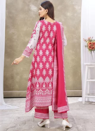Rani Muslin Readymade Style with Print and Thread Work