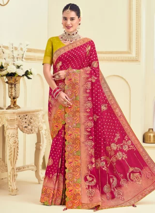 Rani Silk Contemporary Saree