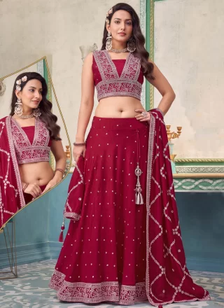 Rani Silk Embroidered Work Readymade Lehenga Choli