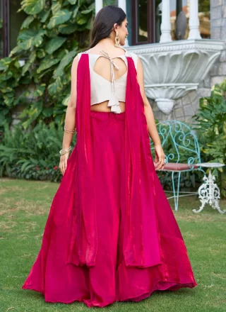 Rani Silk Plain Work Readymade Lehenga Choli