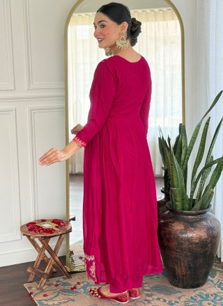 Rani Vichitra Silk Embroidered and Zari Work Salwar Suit