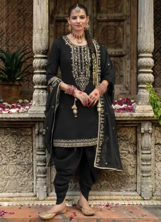 Ravishing Black Jacquard Salwar Suit