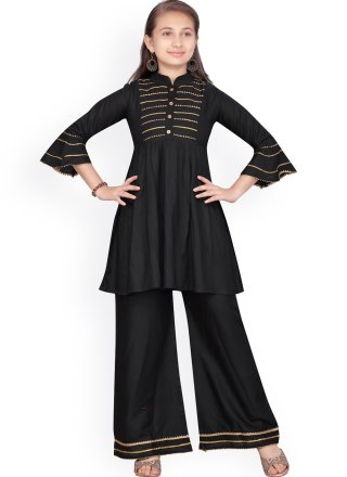 Rayon Casual Kurti In Black