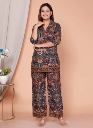 Rayon Casual Kurti In Blue