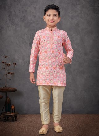 Rayon Kurta Pyjama with Digital Print and Embroidered Work