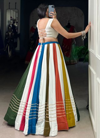 Rayon Readymade Lehenga Choli In Multi Colour