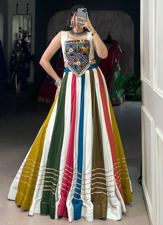 Rayon Readymade Lehenga Choli In Multi Colour