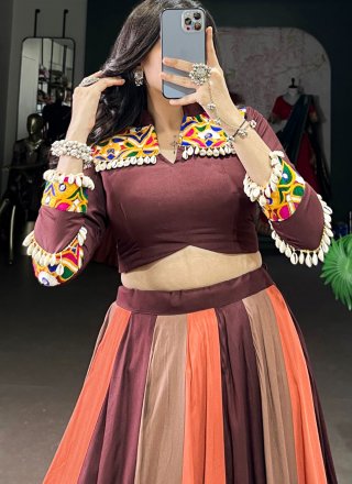 Rayon Readymade Lehenga Choli In Multi Colour