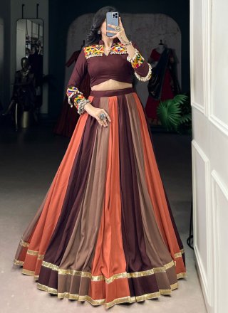Rayon Readymade Lehenga Choli In Multi Colour