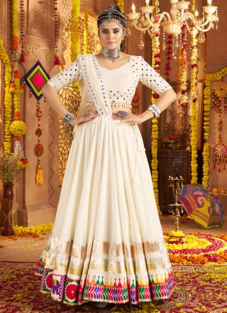 Rayon Readymade Lehenga Choli with Embroidered and Lace Work