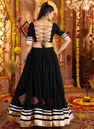 Rayon Readymade Lehenga Choli with Embroidered, Lace, Mirror and Thread Work