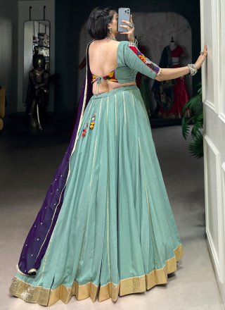 Rayon Readymade Lehenga Choli with Lace Work