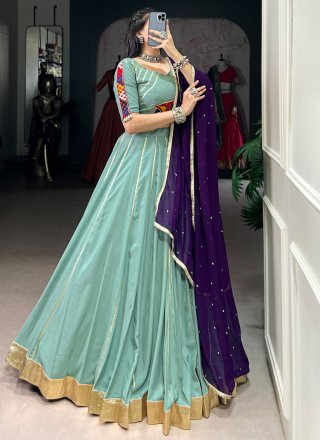 Rayon Readymade Lehenga Choli with Lace Work