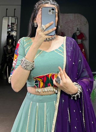 Rayon Readymade Lehenga Choli with Lace Work